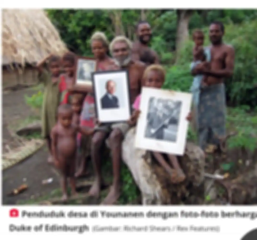 Penduduk desa Younen dari Vanuatu menyembah Pangeran Philip sebagai Tuhan.