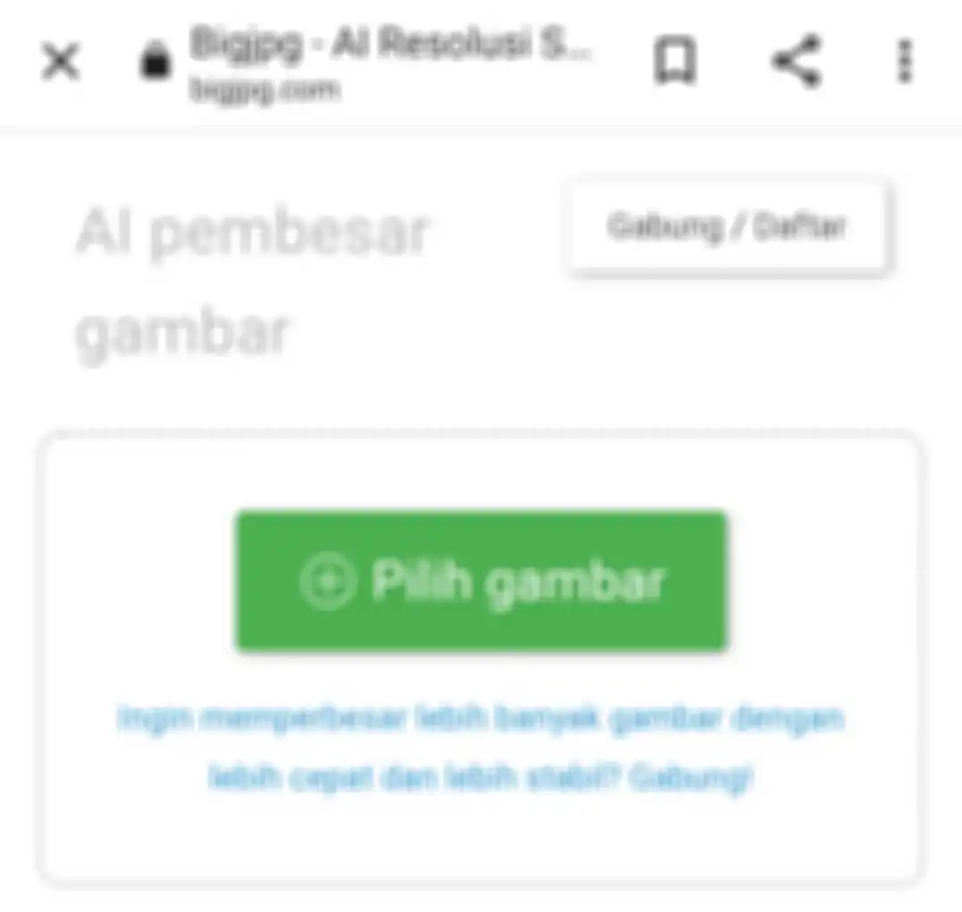 Situs bigjpg.com untuk memperbaiki foto blur tanpa aplikasi.