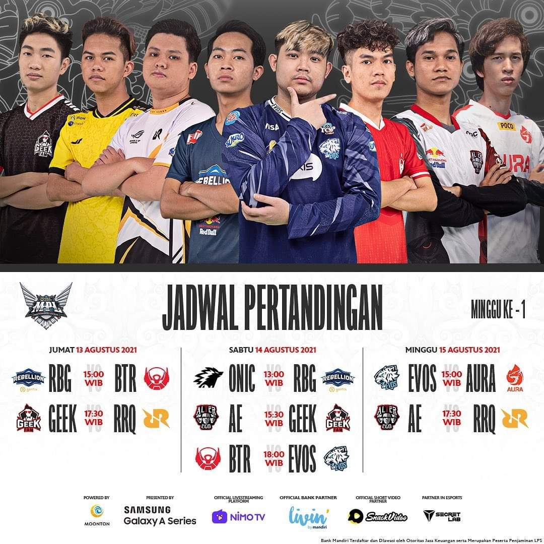 Jadwal MPL ID Season 8 week 1