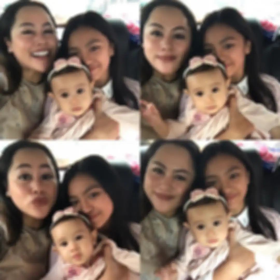 Alleia bersama tante dan juga sepupunya