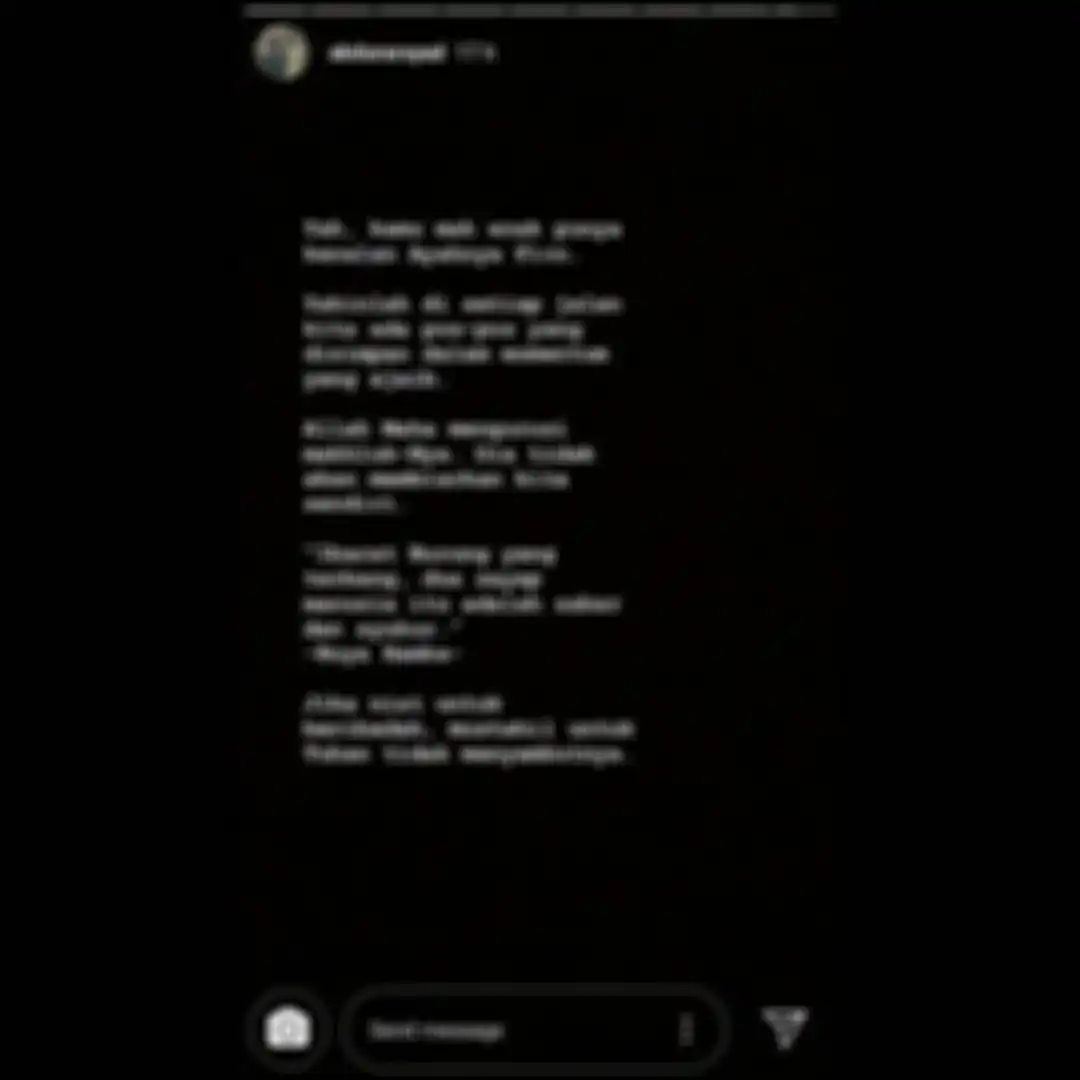 Unggahan Instastory komika Abdur.