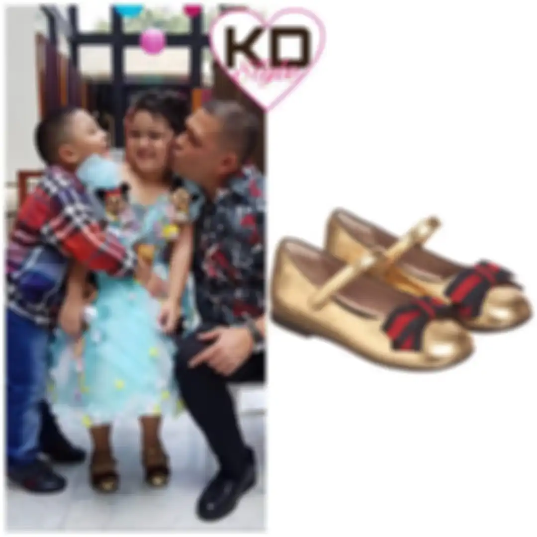 Koleksi Sepatu Amora Lemos Anak Krisdayanti - Gucci Toddler Metallic Ballet Flat