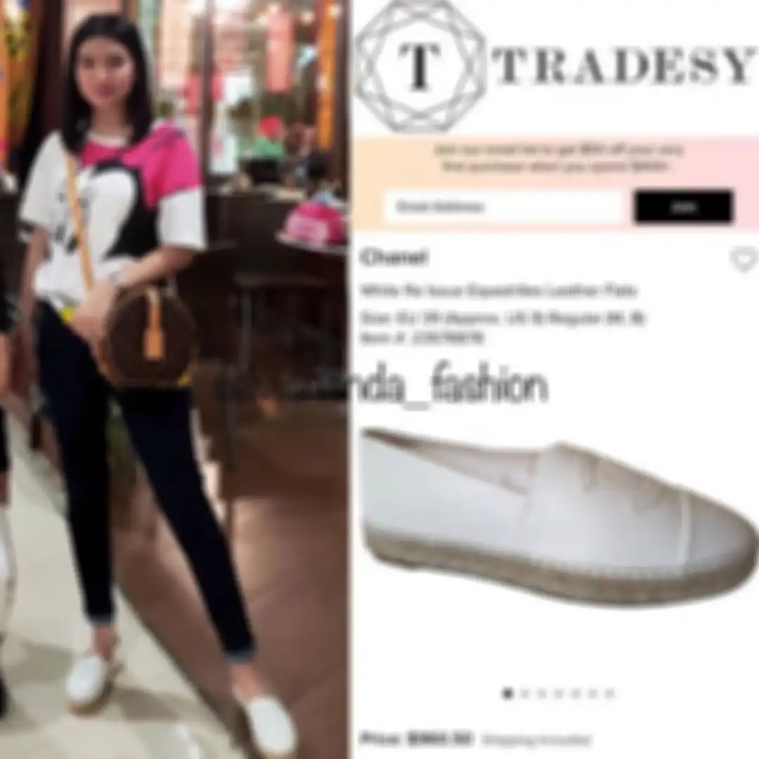 Koleksi sepatu branded Selvi Ananda - Chnael White Re Issue Espadrilles