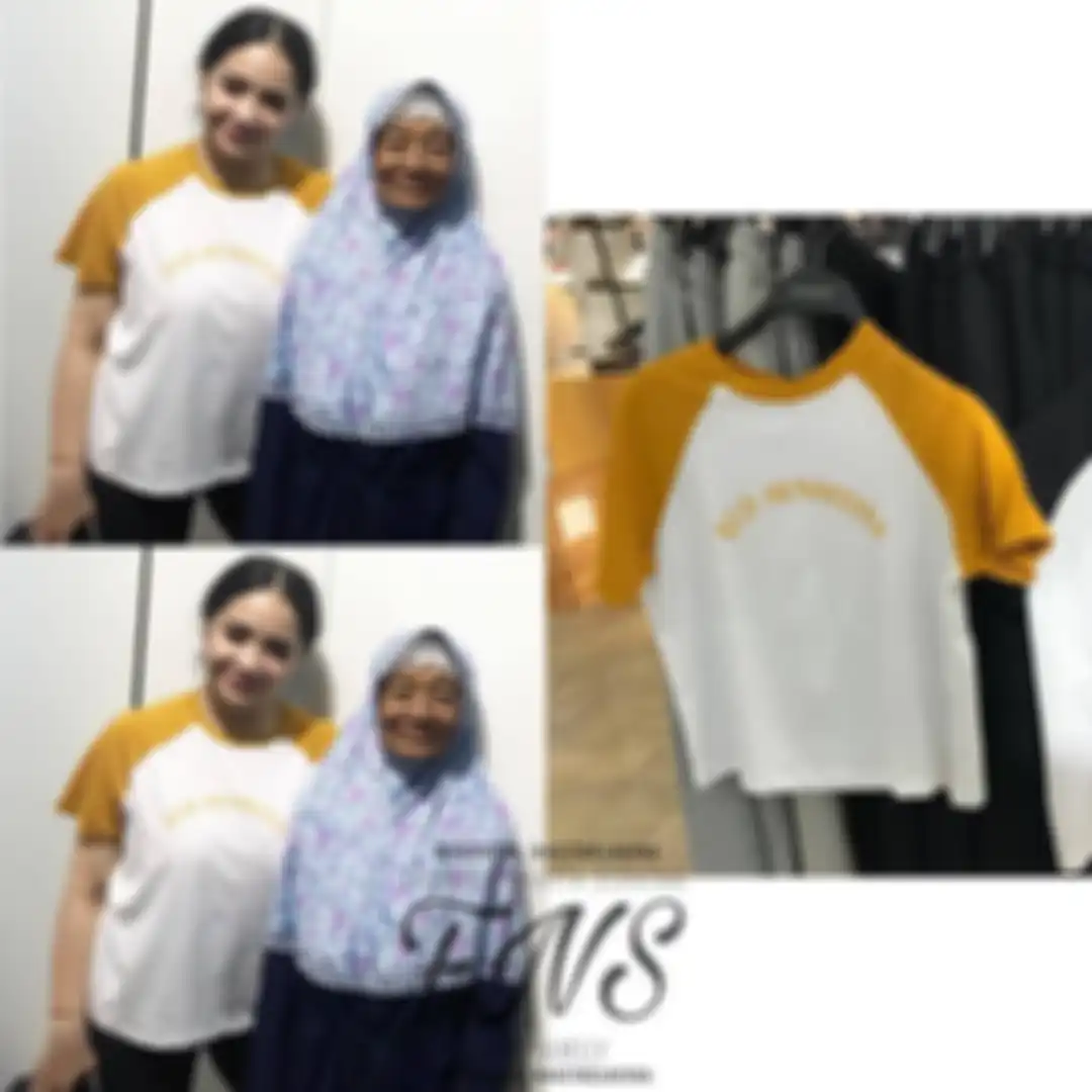 Tampilan Nagita Slavina kenakan kaos harga 100 ribuan