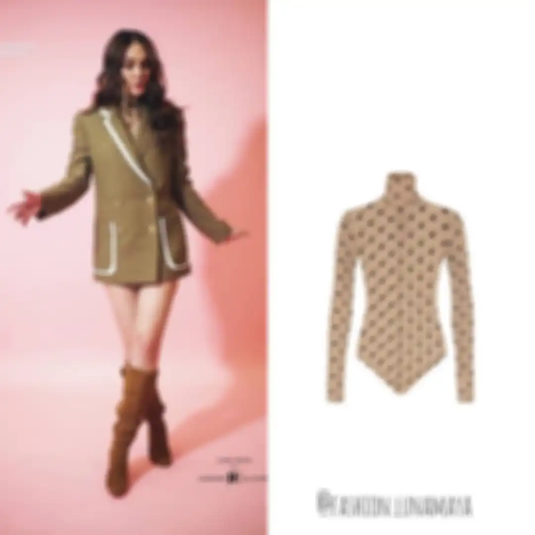 Tampilan Luna Maya saat pemotretan kenakan blazer tanpa celana dan inner tulle berharga fantastis