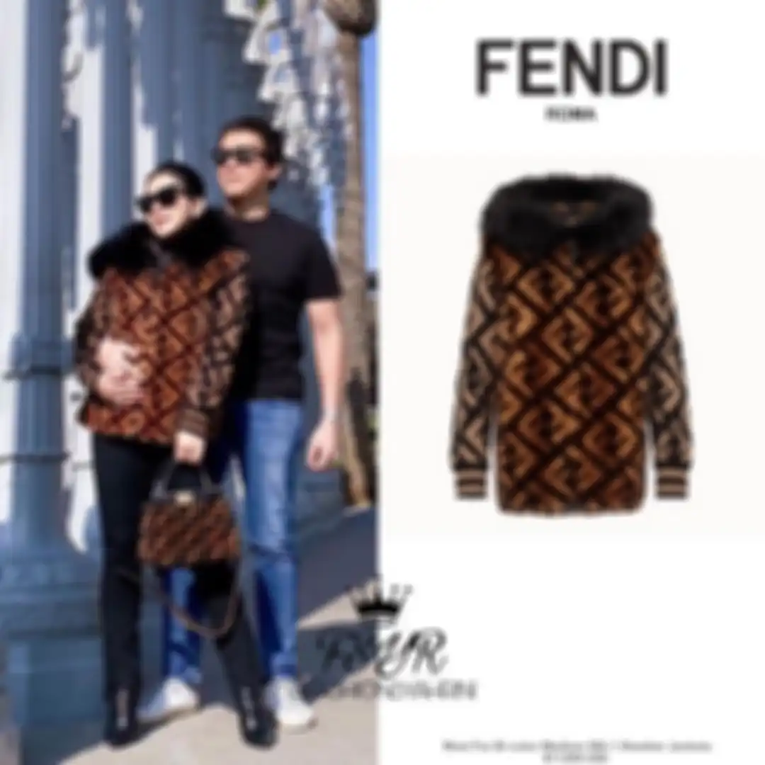 Jaket Fendi seri Wool Fur bi-color Bomber Jacket