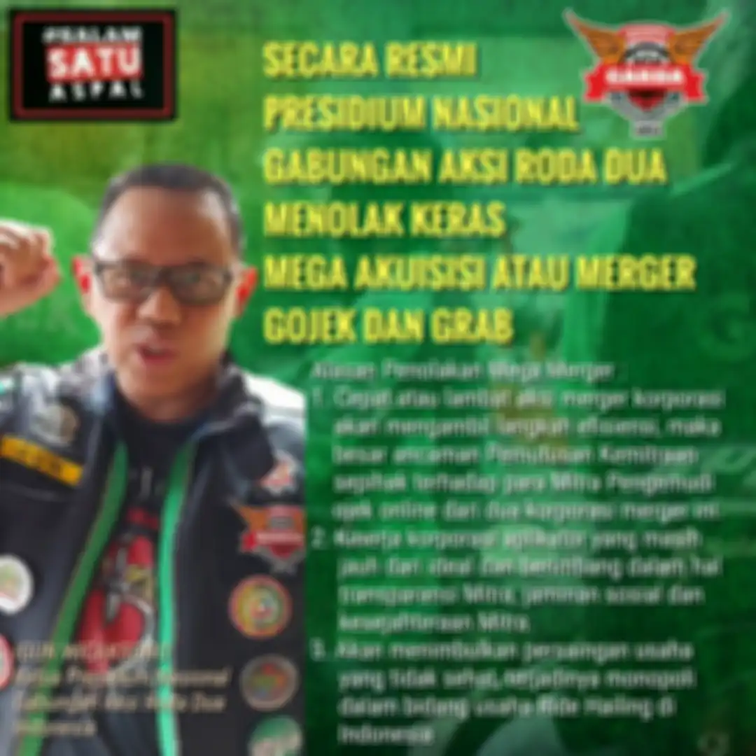 Alasan penolakan Gojek dan Grab merger.