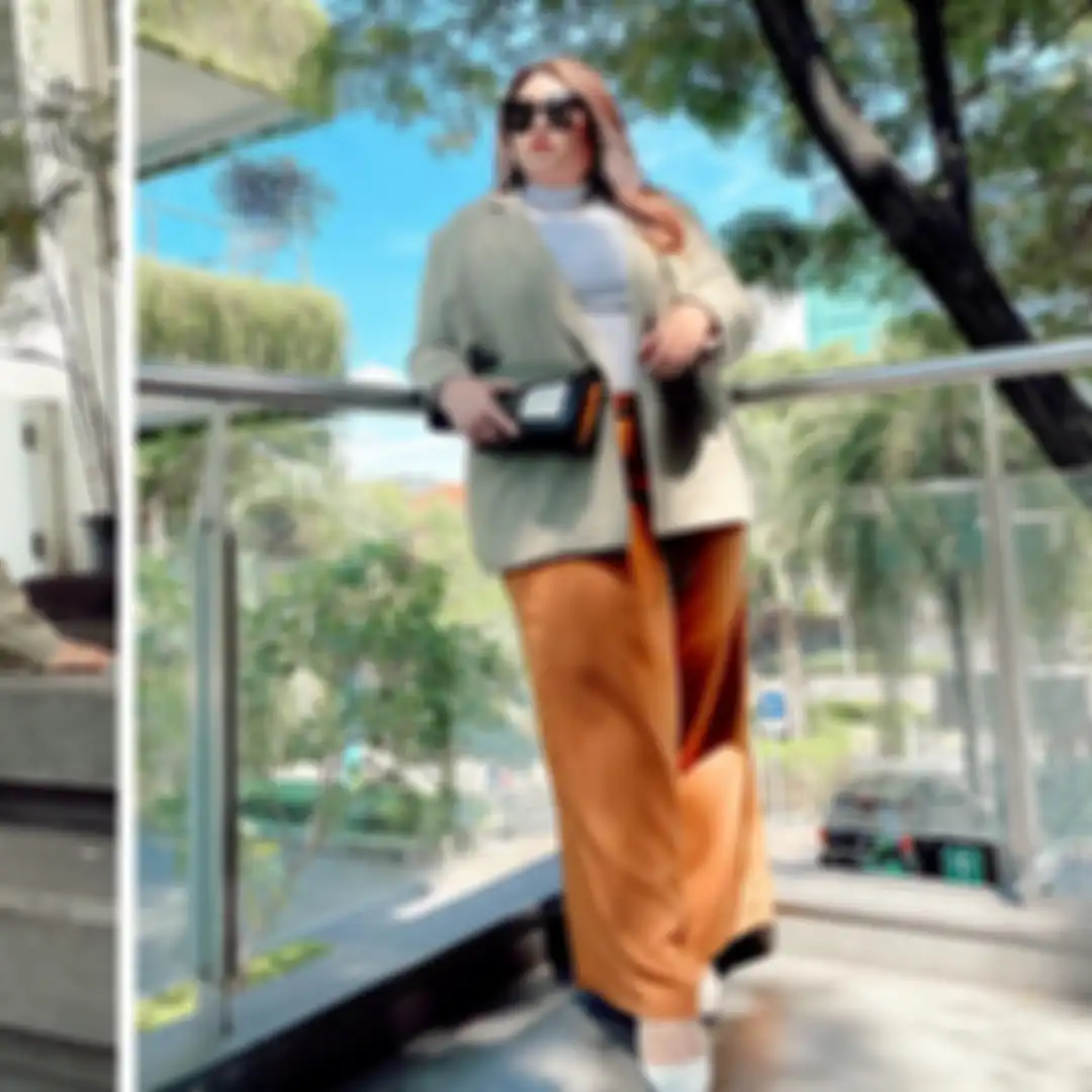 Gaya fashion plus size ala Clarissa Puteri: mix and match celana dan blazer