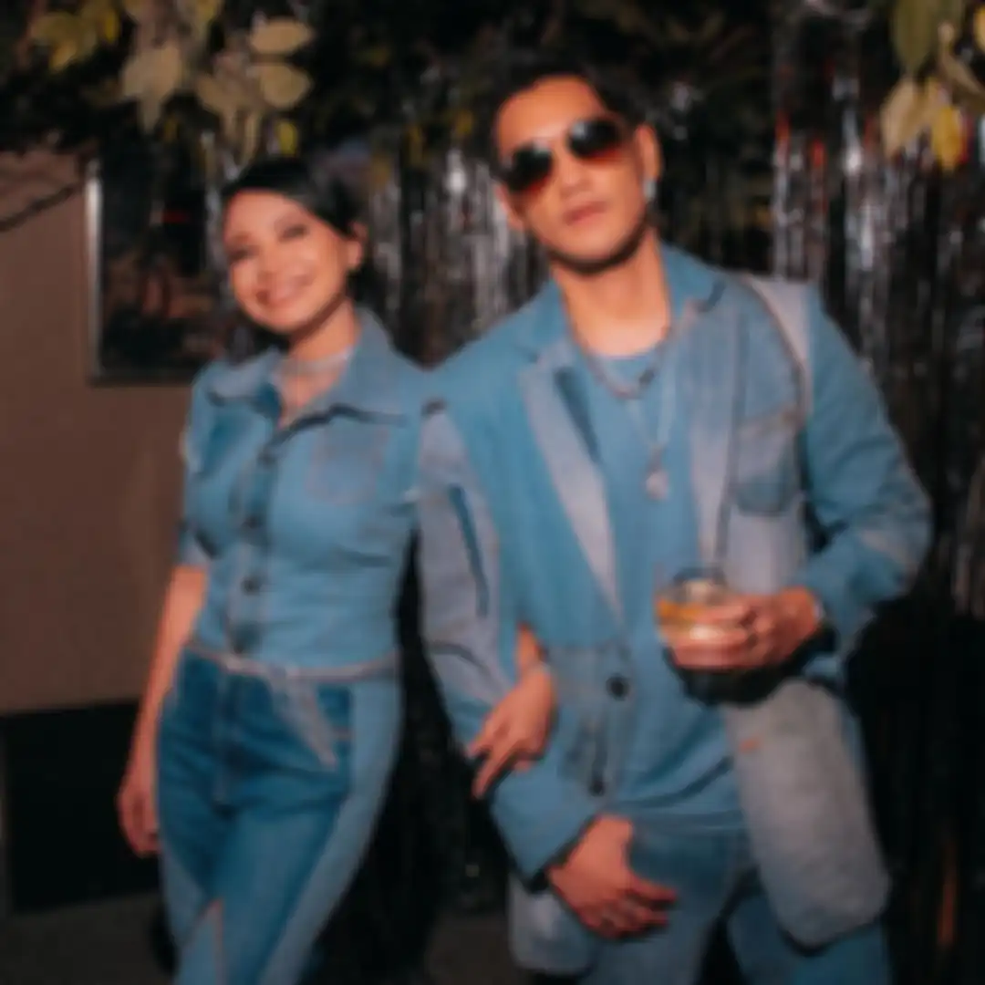 Penampilan all denim Afgan dan Rossa.