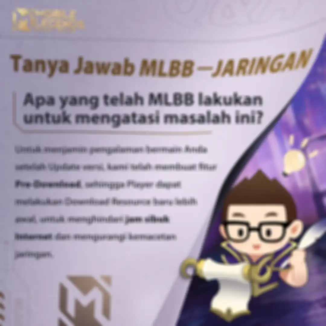 Postingan Facebook Mobile Legends tentang penjelasan masalah lag setelah update