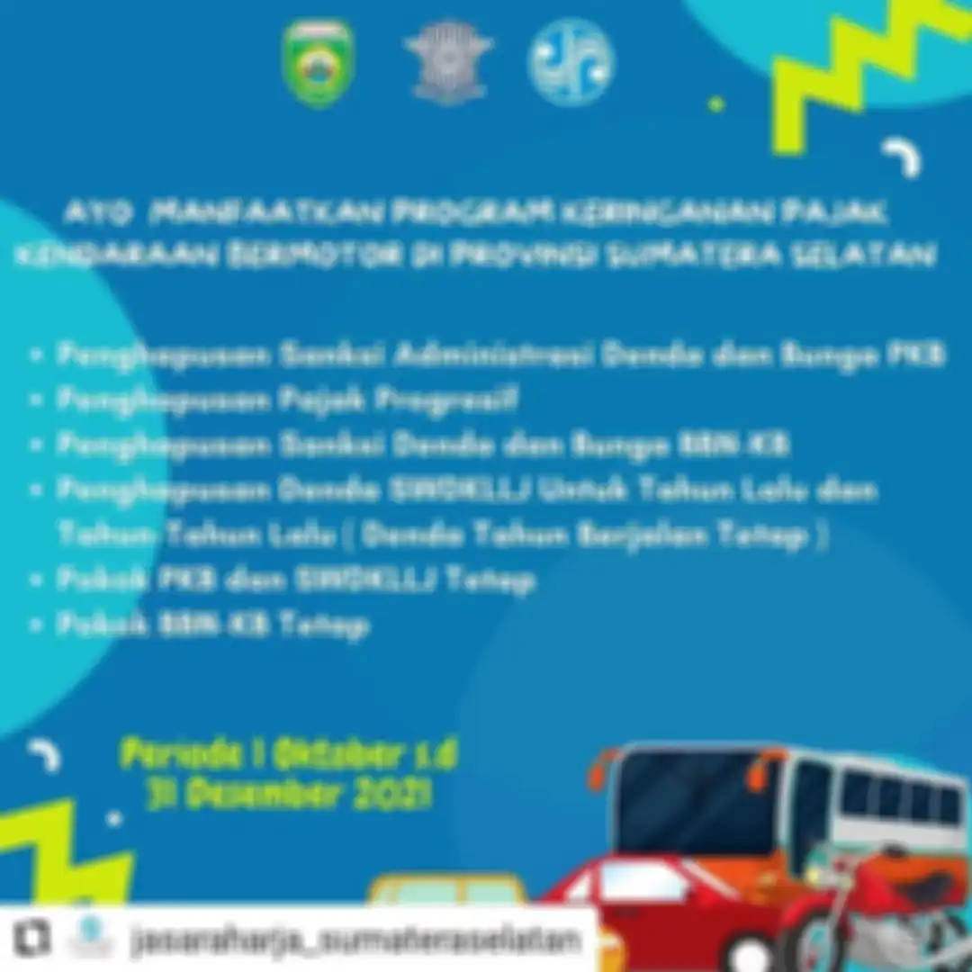 Keringanan pajak kendaraan di Sumatera Selatan, salah satunya penghapusan denda pajak
