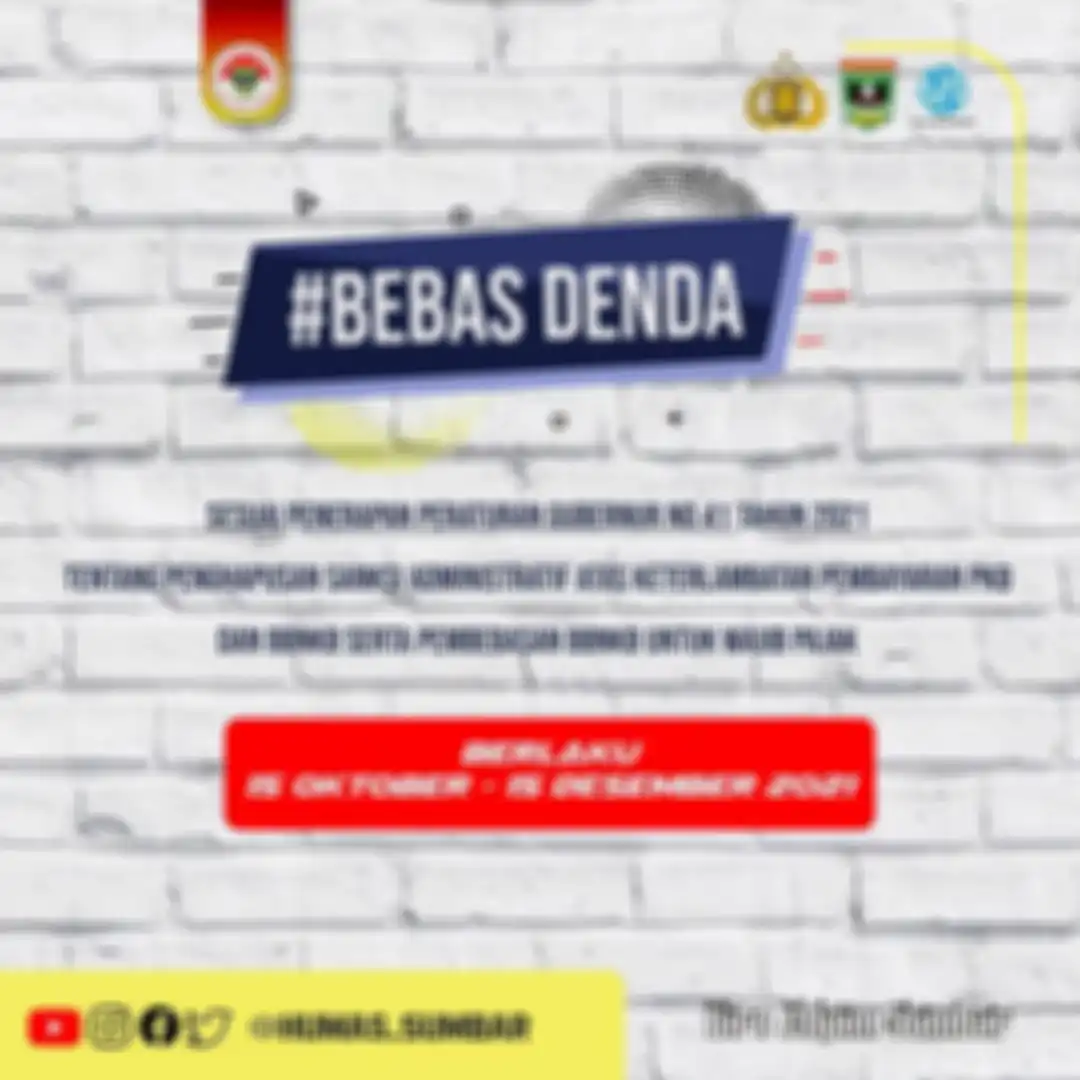 Pemutihan pajak kendaraan di Sumatera Barat, penghapusan denda pajak kendaraan dan lainnya sampai 15 Desember 2021.