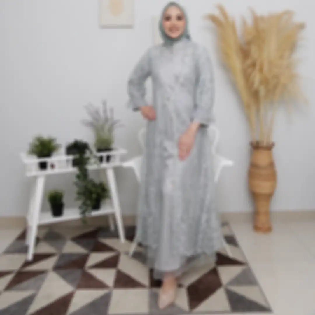 Inspirasi OOTD kondangan hijab warna sage green