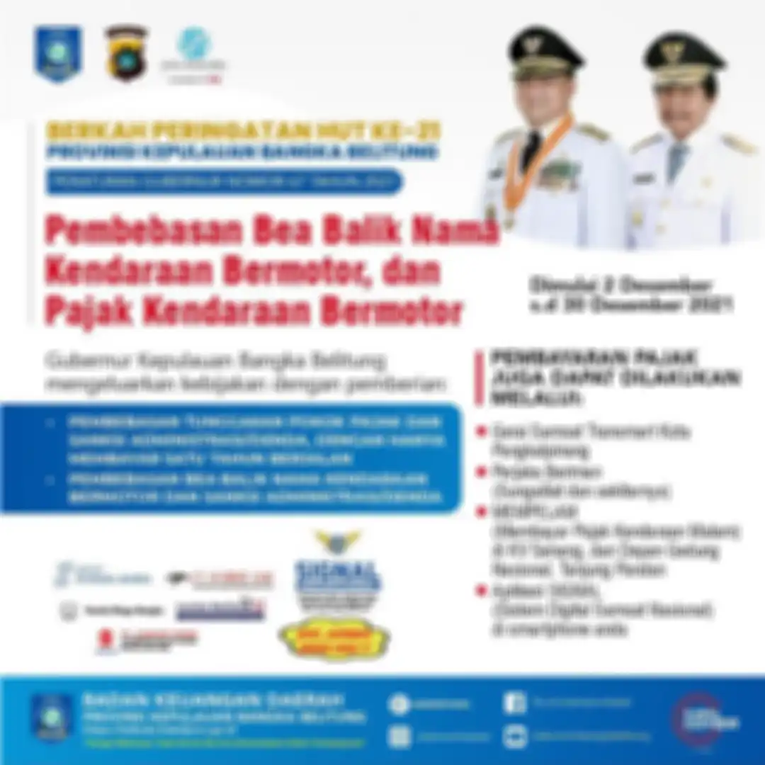 Pemutihan pajak kendaraan di Bangka Belitung, pajak mati bertahun-tahun cukup bayar setahun!