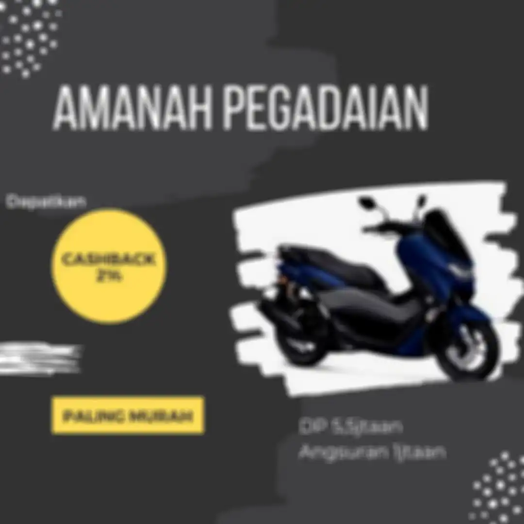 Lewat program Amanah Pegadaian, kredit motor Yamaha NMAX cashback 2 persen.