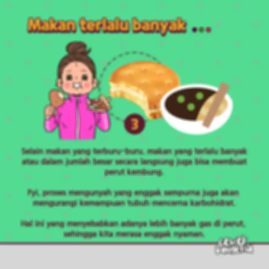 Makan terlalu banyak perut kembung