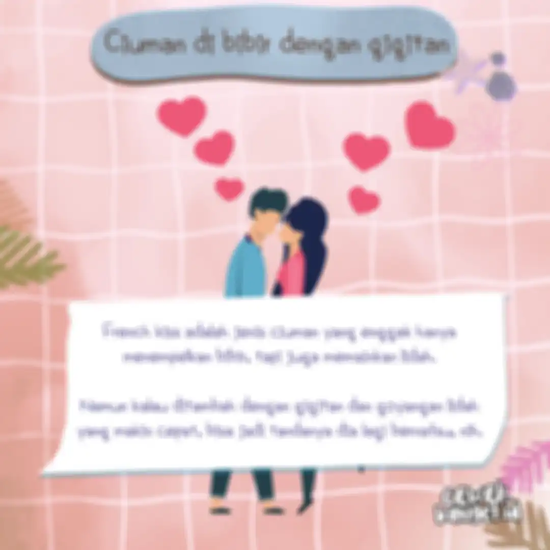 Ciuman di bibir dengan gigitan