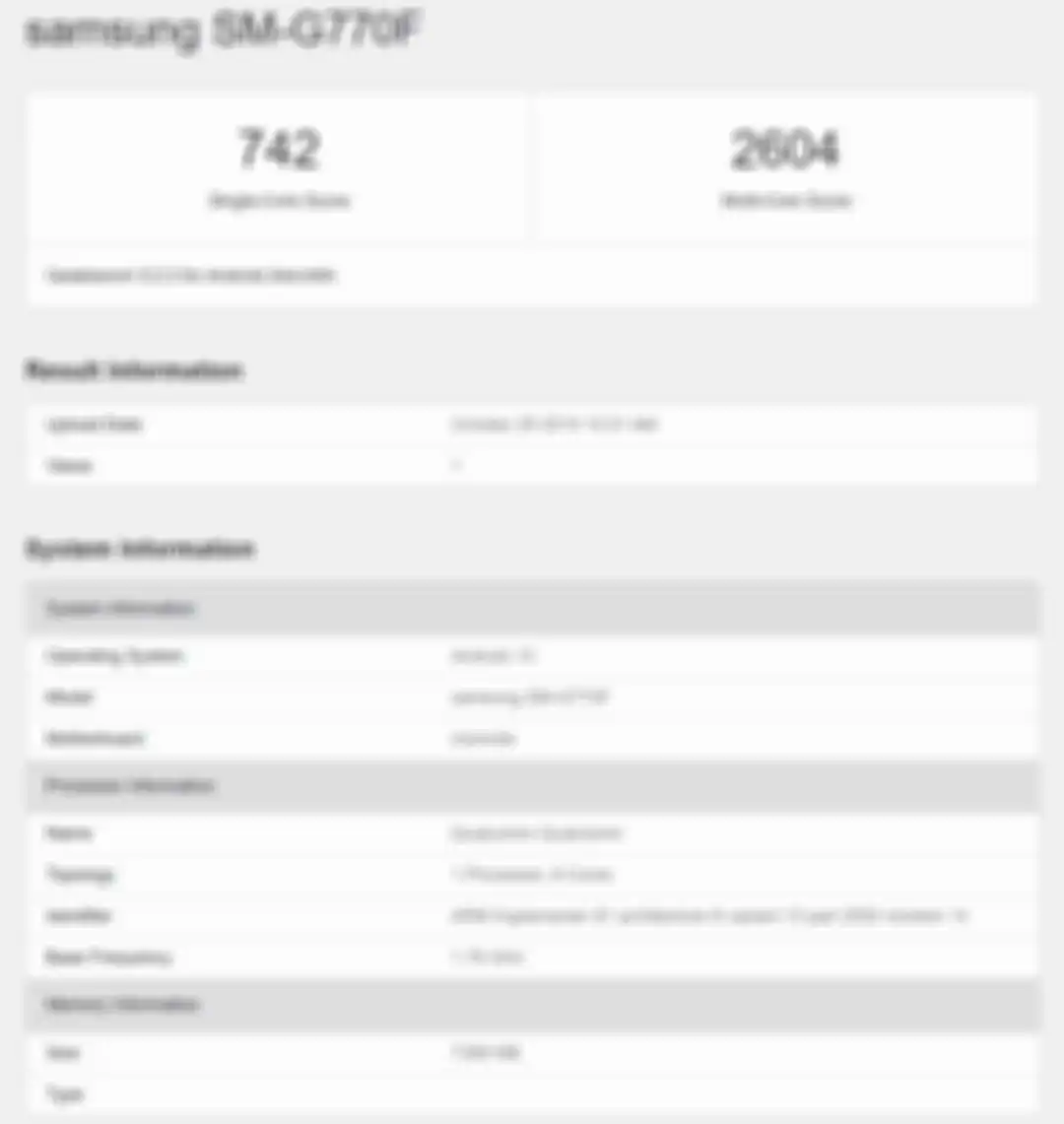 Nilai Geekbench diduga Galaxy Note 10 Lite