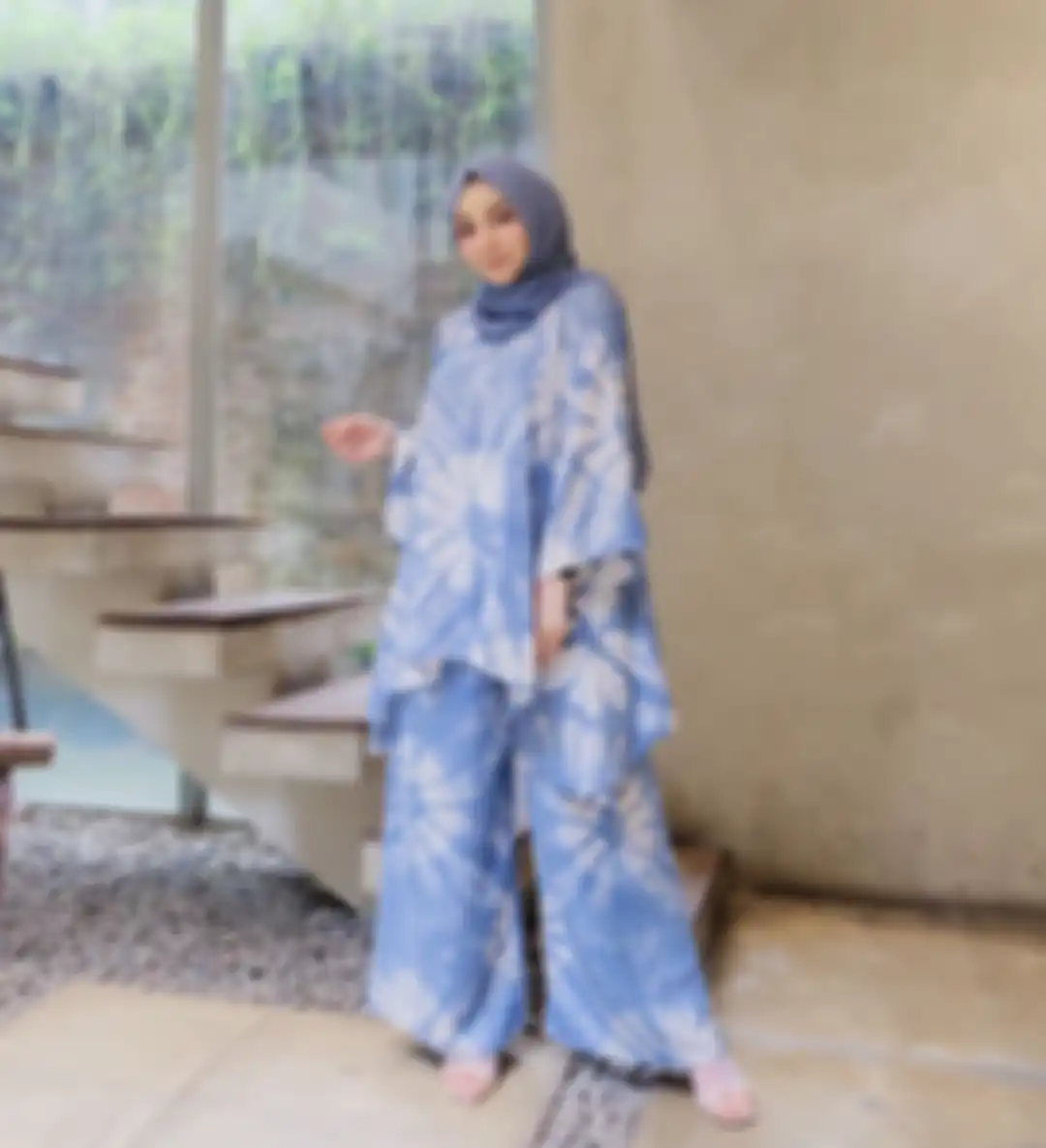 Inspirasi tunik hijab ala Nabla Bella