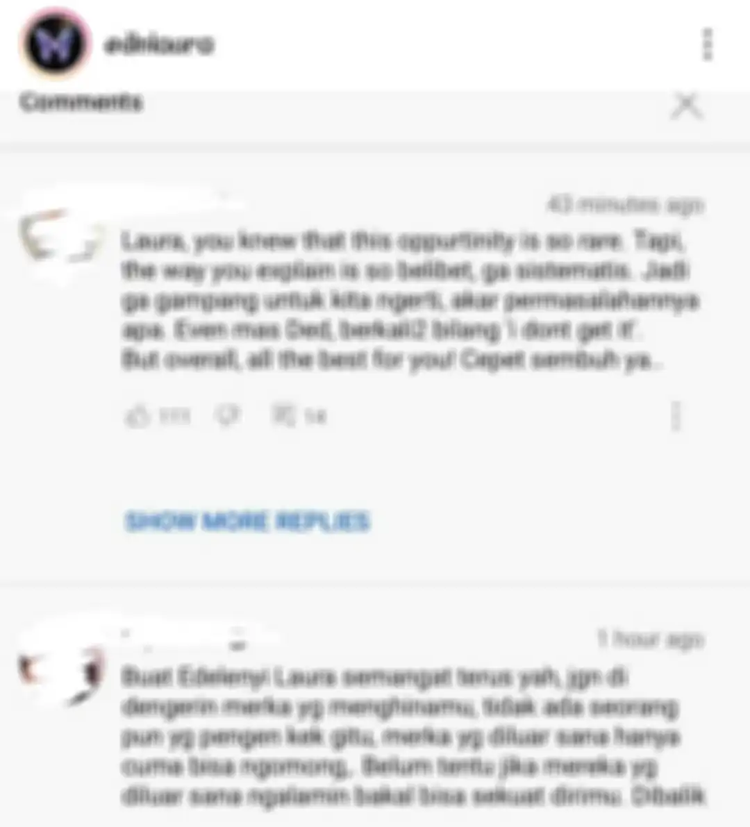 Postingan Laura Anna