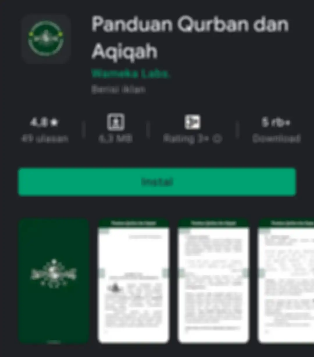 Aplikasi Panduan Qurban dan Aqiqah.