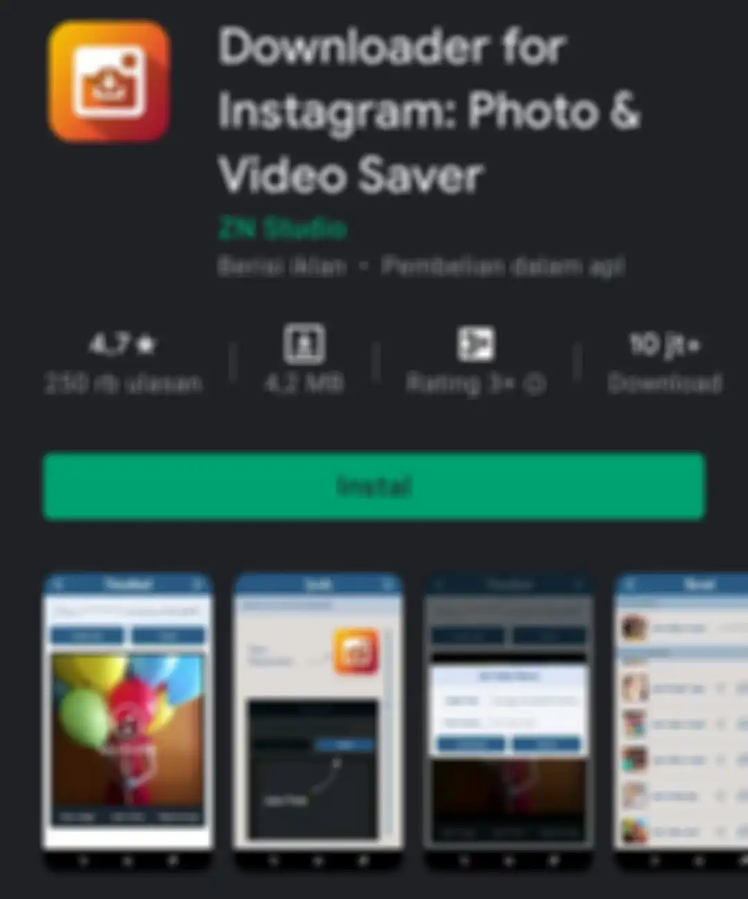 Aplikasi Downloader for Instagram: Photo & Video Saver
