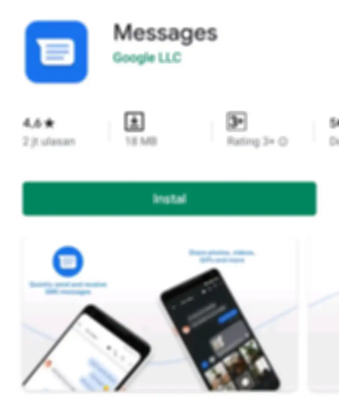 Aplikasi Messages di Play Store