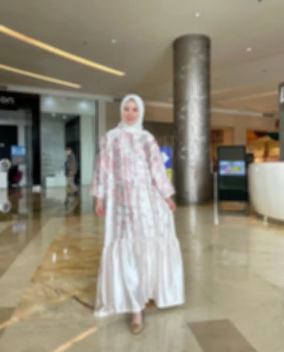 Model gamis putih untuk baju lebaran 2023