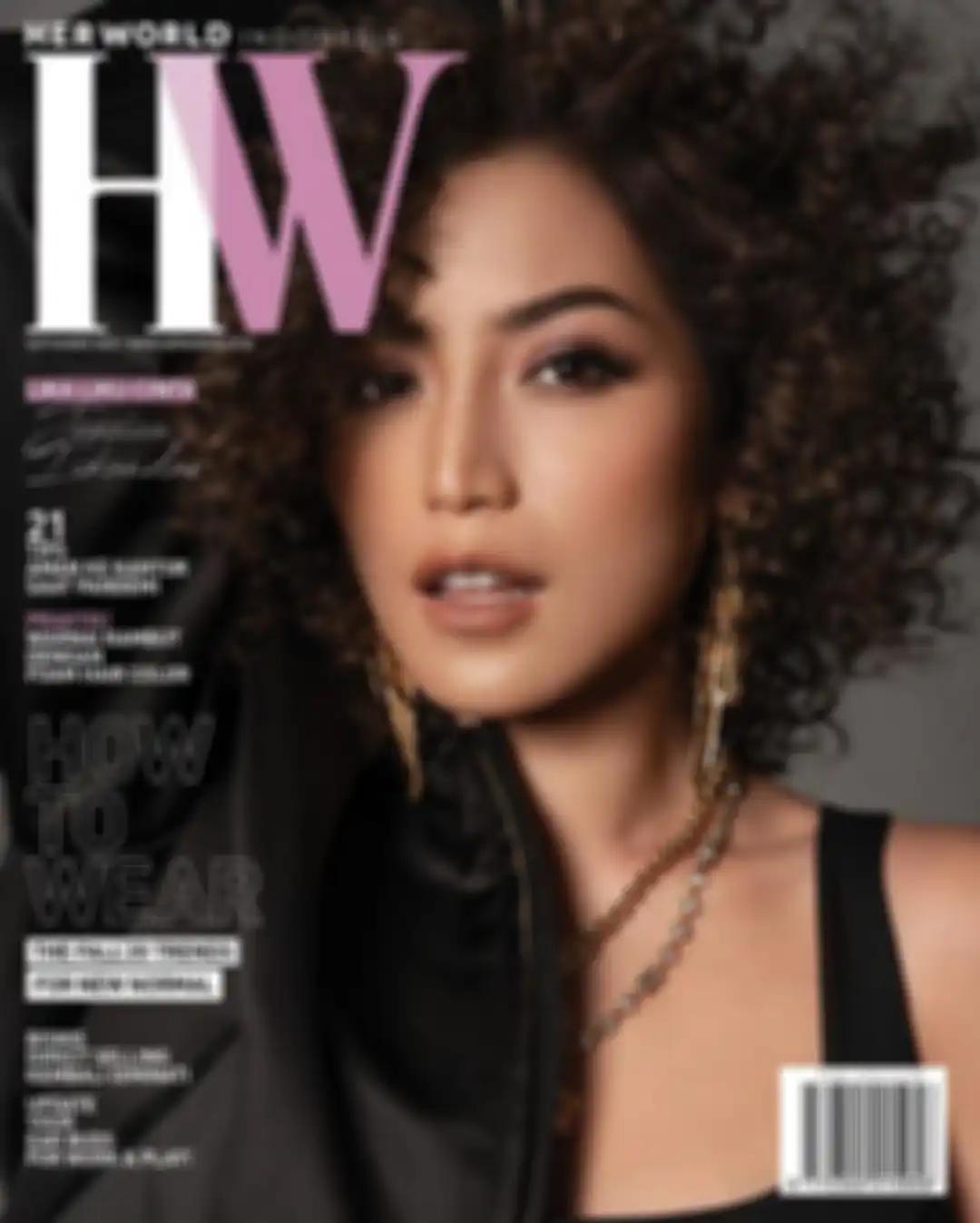 Penampilan berbeda Jessica Iskandar dengan gaya rambut kribo saat jadi model sampul majalah ternama