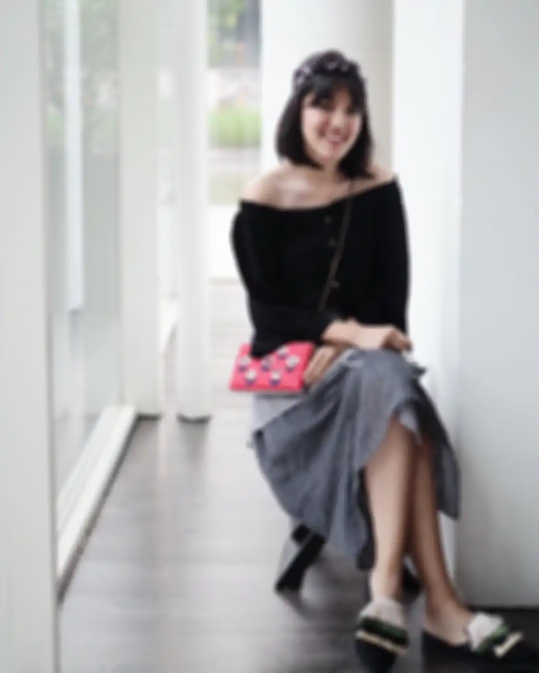 Padu padan off shoulder ala Ify Alyssa