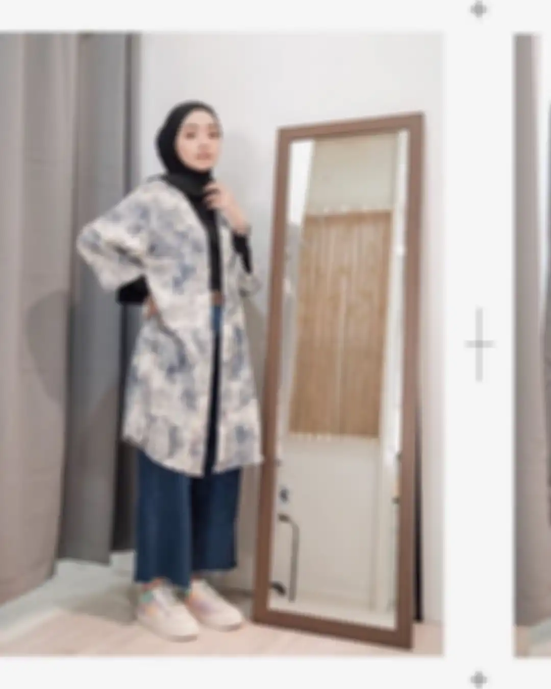 OOTD hijab floral ala selebgram Meirani Amalia