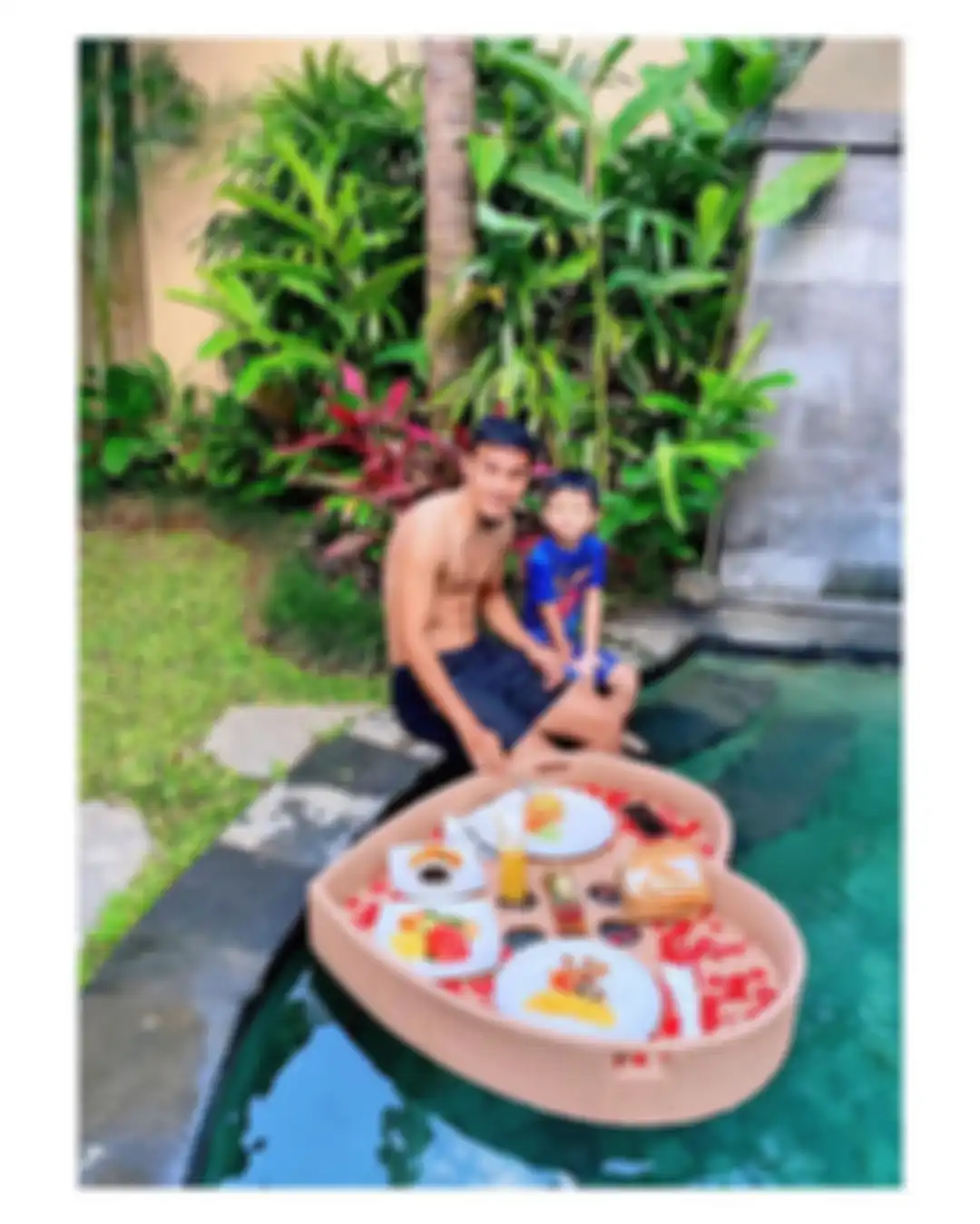 Gunawan bersama sang putra