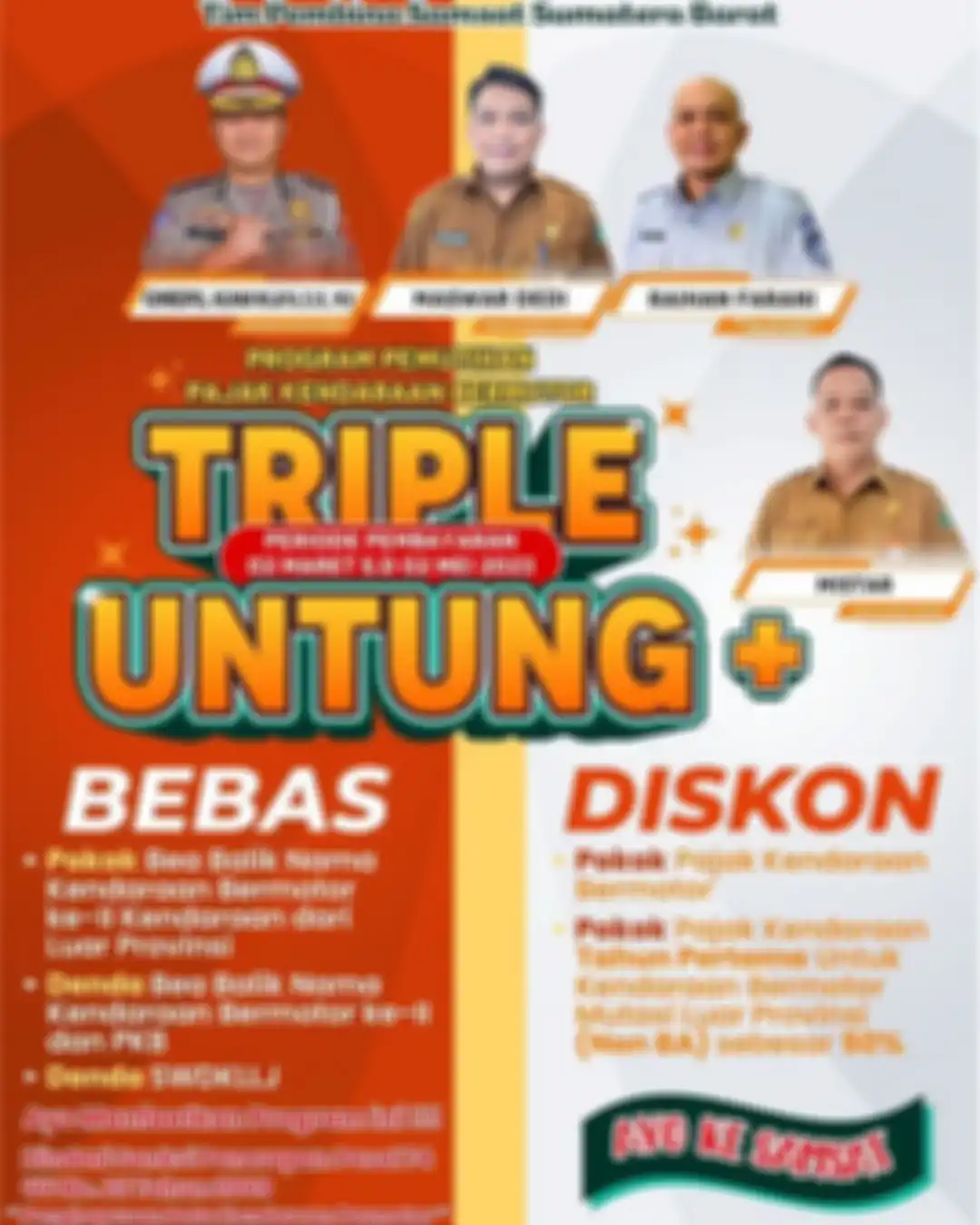 Program pemutihan pajak 2023 di Sumatera Barat sampai 2 Mei 2023.
