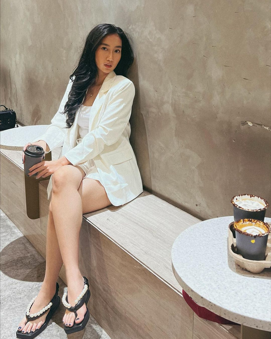 OOTD Nadiya Rawil tampil dengan blazer
