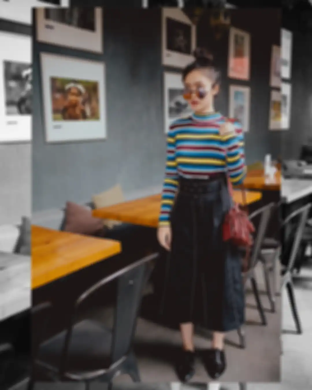 Mix and Match outfit stripes ala Febby Rastanty