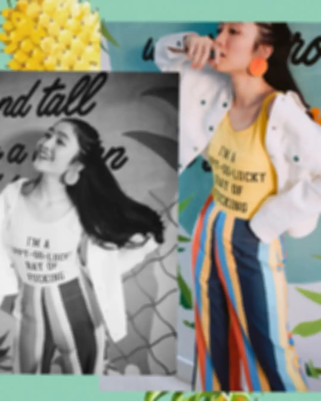 Mix and Match outfit stripes ala Febby Rastanty