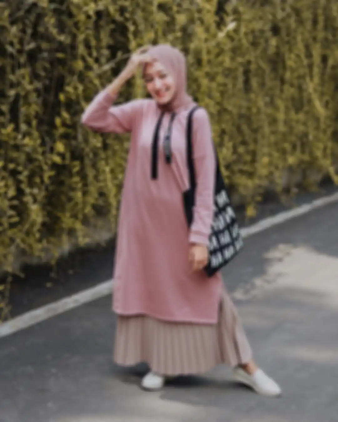 Rok plisket mocca