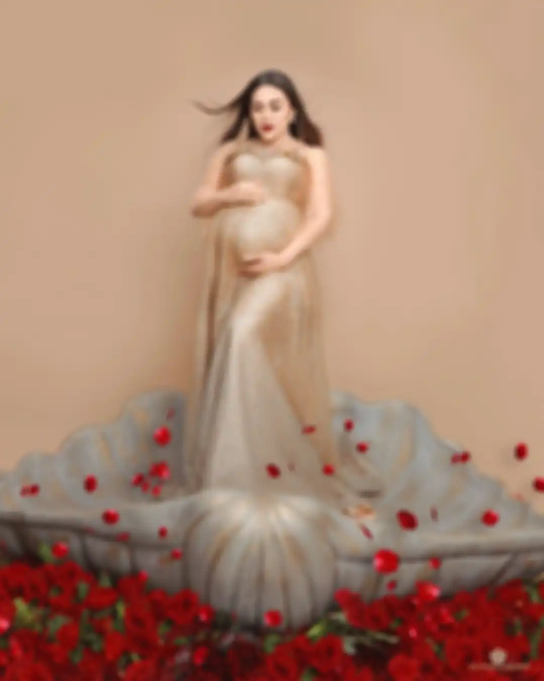 Foto pemotretan Maternity anak kedua Vicky Shu 