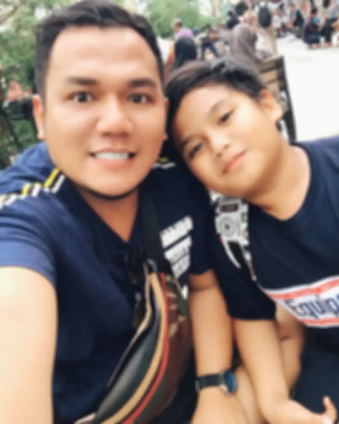 Arjuna dan anaknya, Ryo. 
