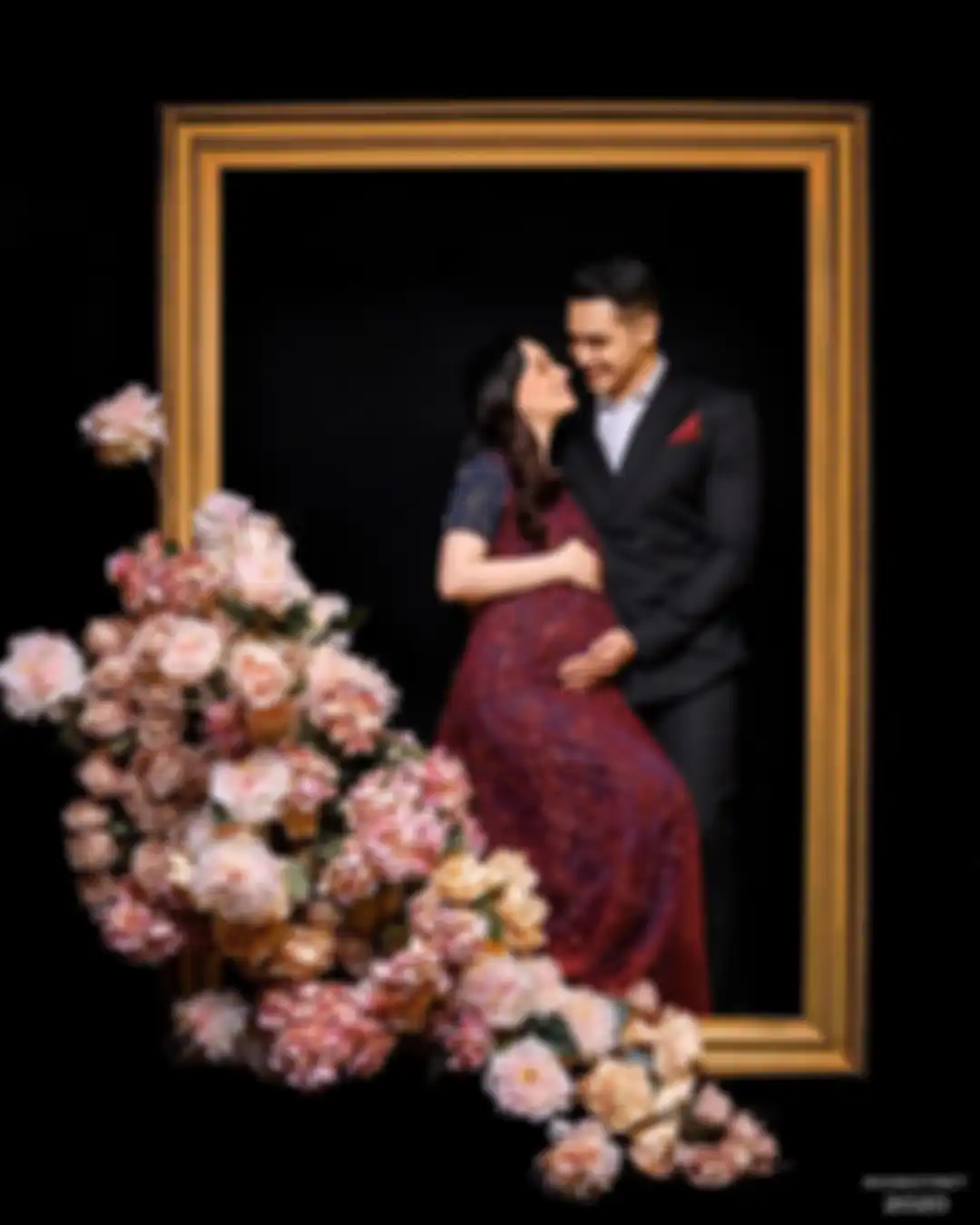 Asmirandah dan Jonas Rivanno melakukan maternity shoot