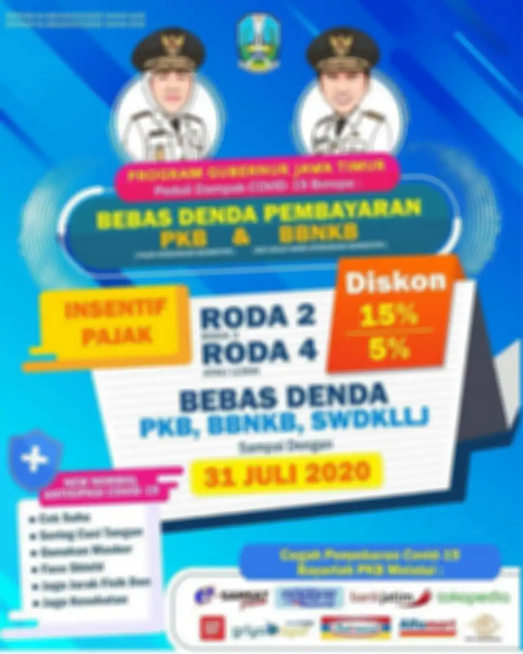 Pembebasan Denda Plus Beri Diskon Pajak Kendaraan Bermotor di Jawa Timur