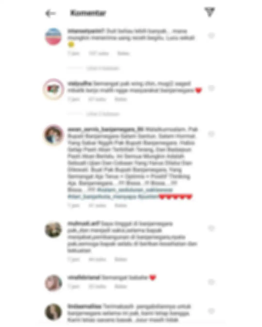 Jadi tempat pamer foto proyek jalan yang diprotes itu, akun Instagram Bupati Banjarnegara Budhi Sarwono  mendadak lenyap.