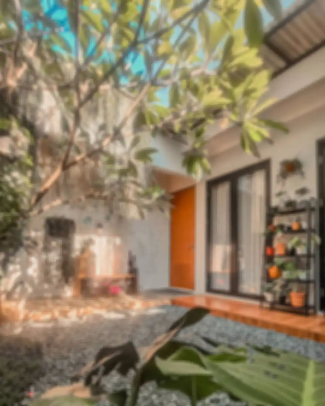 Desain dapur menyatu dengan ruang cuci yang dekorasinya penuh dengan tanaman segar jadi sorotan. Lihat foto hasil aplikasinya. 