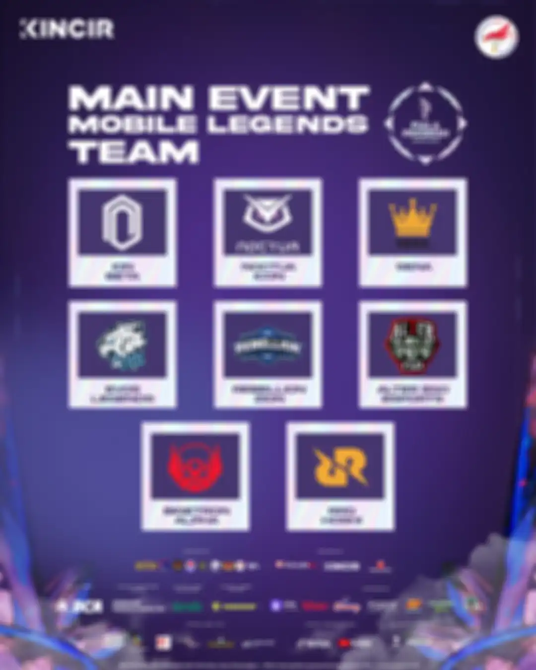 Tim Esports dari game Mobile Legends yang masuk ke Main Event Piala Presiden Esports 2022.