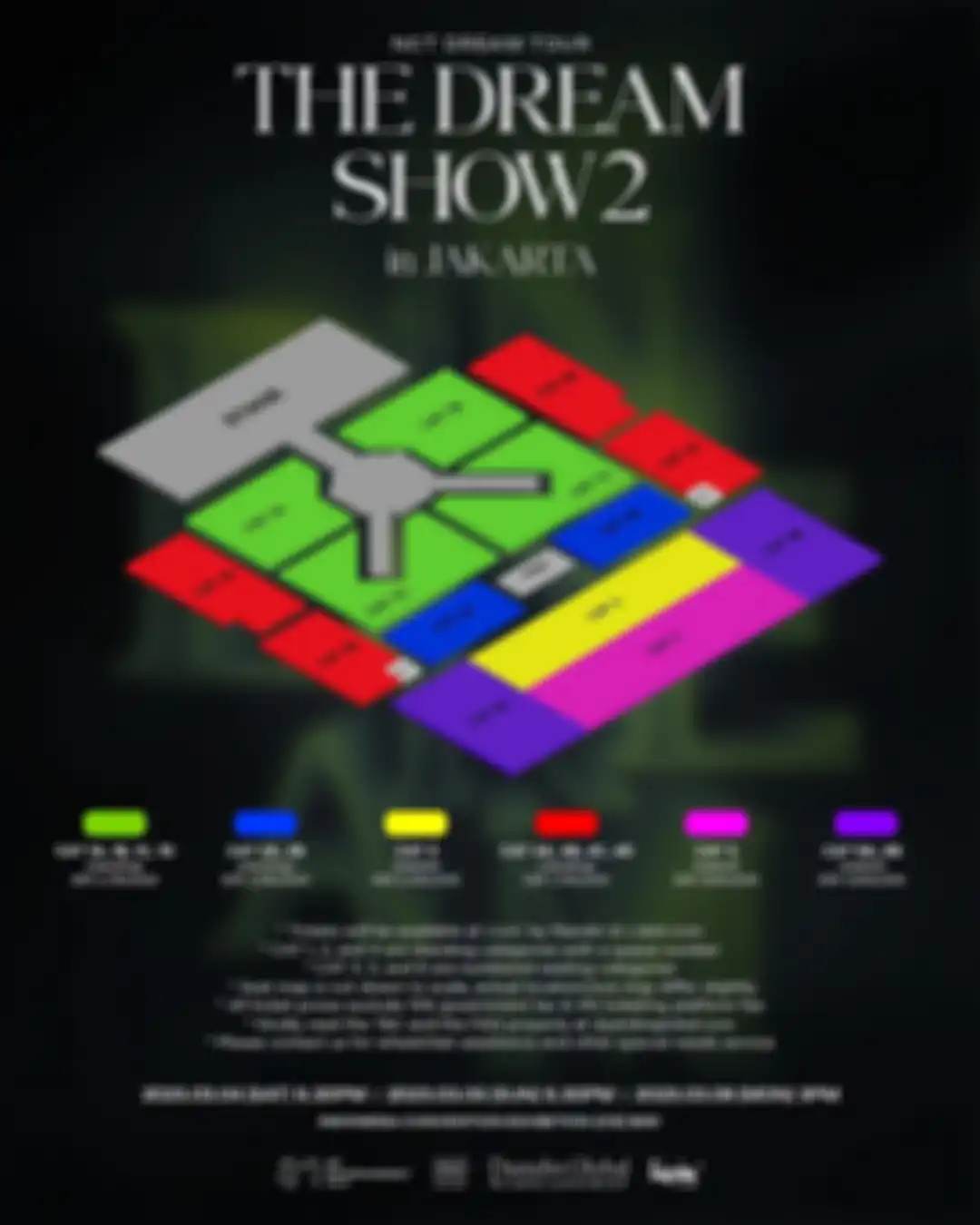 Seatplan konser NCT Dream Tour The Dream Show 2 : In a Dream in Jakarta 2023.