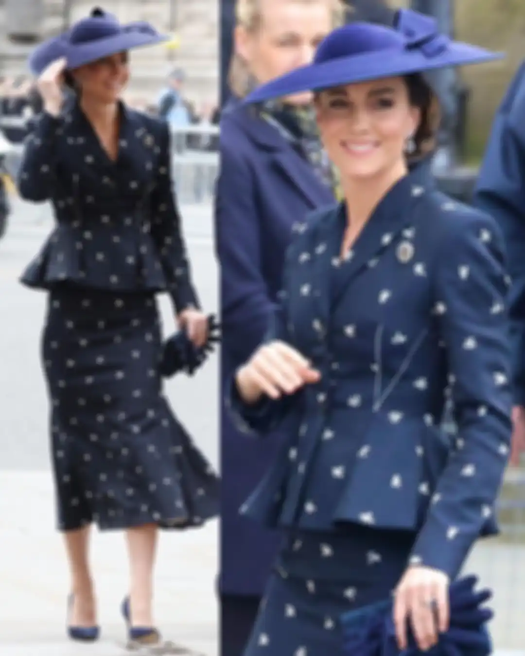 Detail penampilan serba biru navy from head to toe ala Kate Middleton