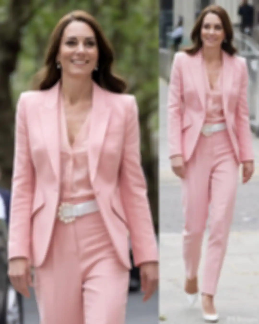 Penampilan manis Kate Middleton dengan outfit serba pink
