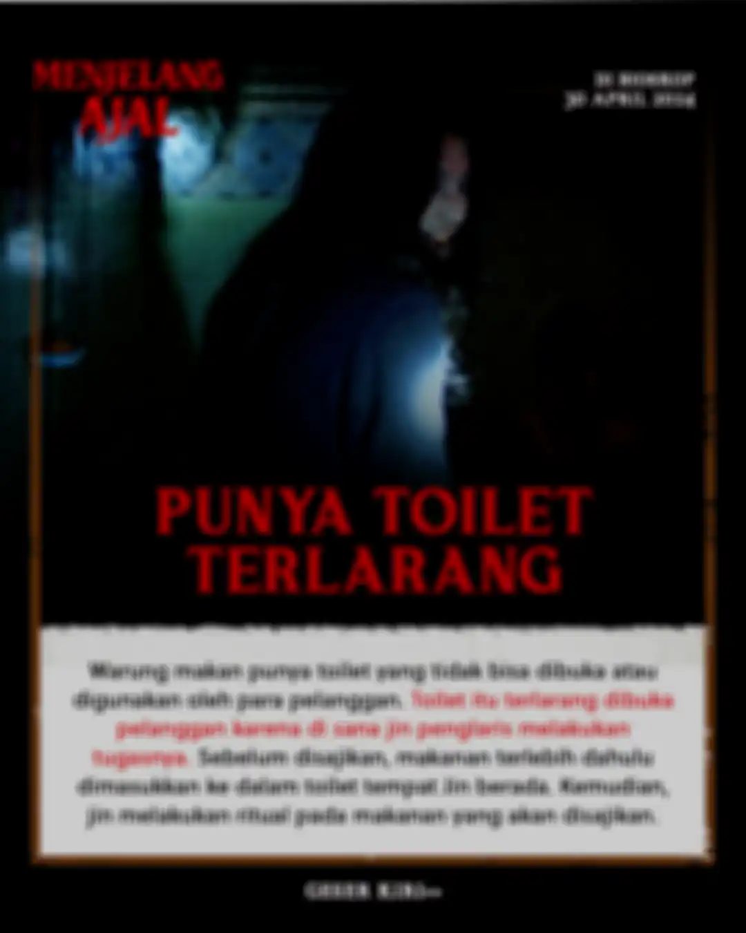 Punya toilet mencurigakan
