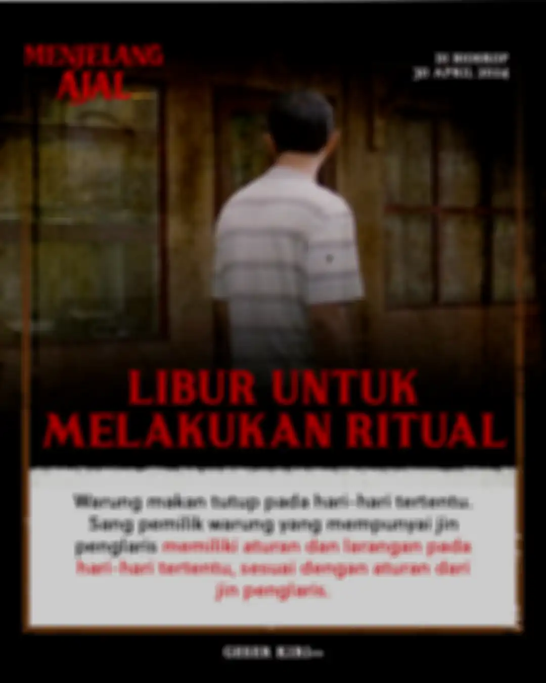 Warng punya hari libur tenrtentu