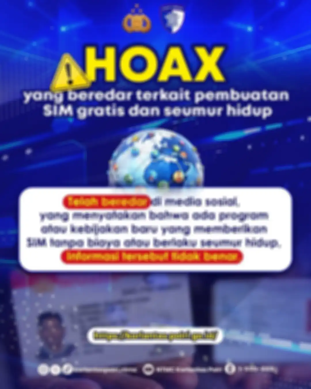 Penjelasan bikin dan perpanjang SIM online gratis hoaks.
